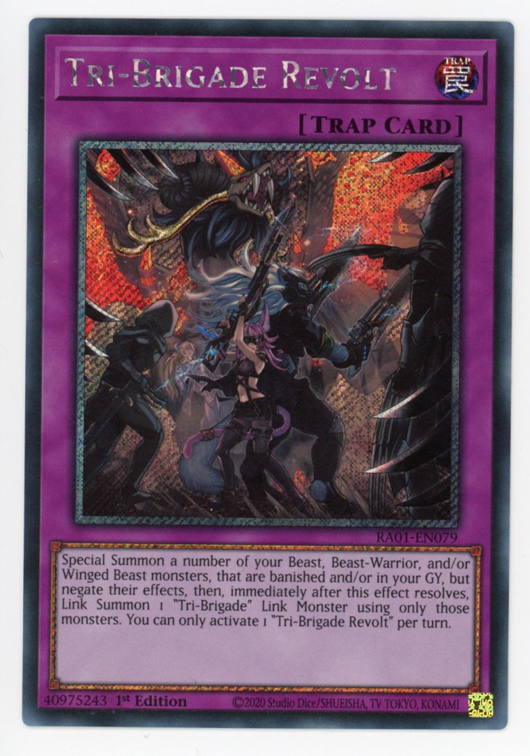 RA01-EN079 - Tri-Brigade Revolt - Platinum Secret Rare - Normal Trap - Rarity Collection