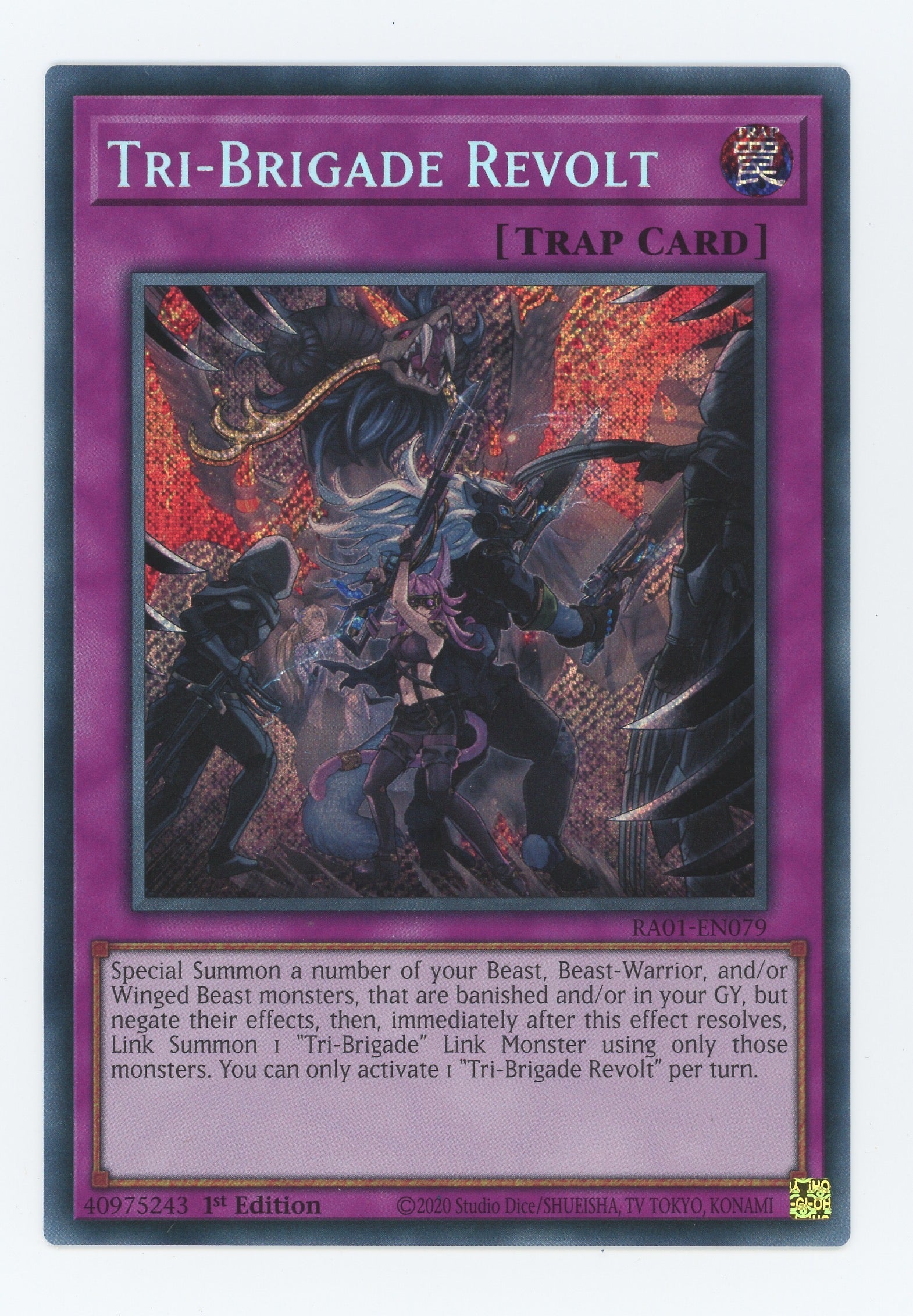 RA01-EN079 - Tri-Brigade Revolt - Secret Rare - Normal Trap - Rarity Collection