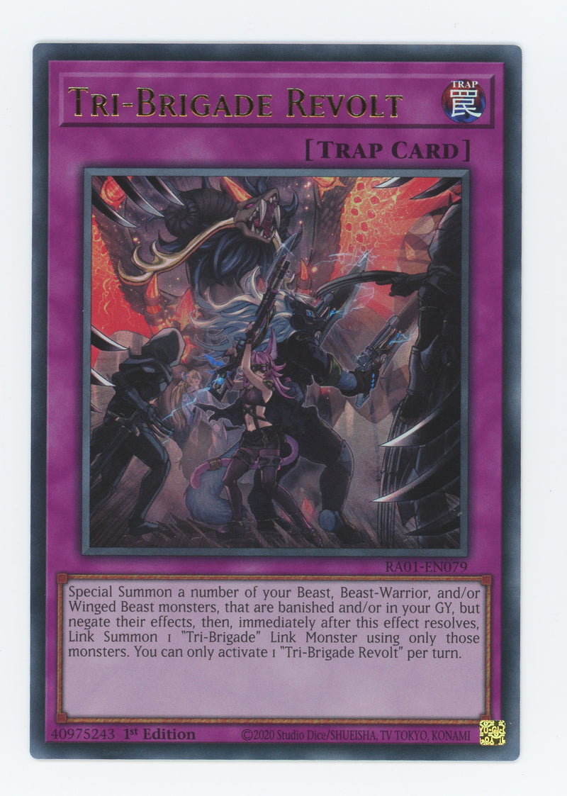 RA01-EN079 - Tri-Brigade Revolt - Ultra Rare - Normal Trap - Rarity Collection