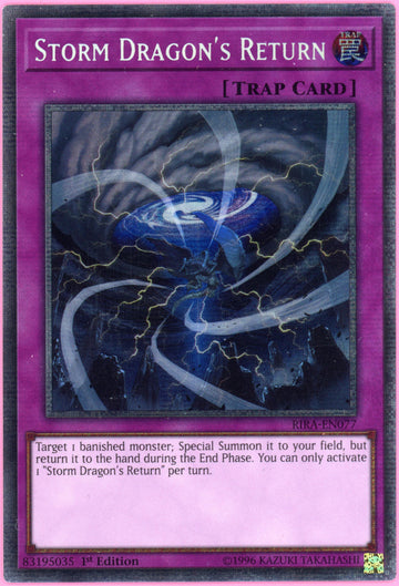 RIRA-EN077 - Storm Dragon's Return - Starlight Rare - Rising Rampage - 1st Edition