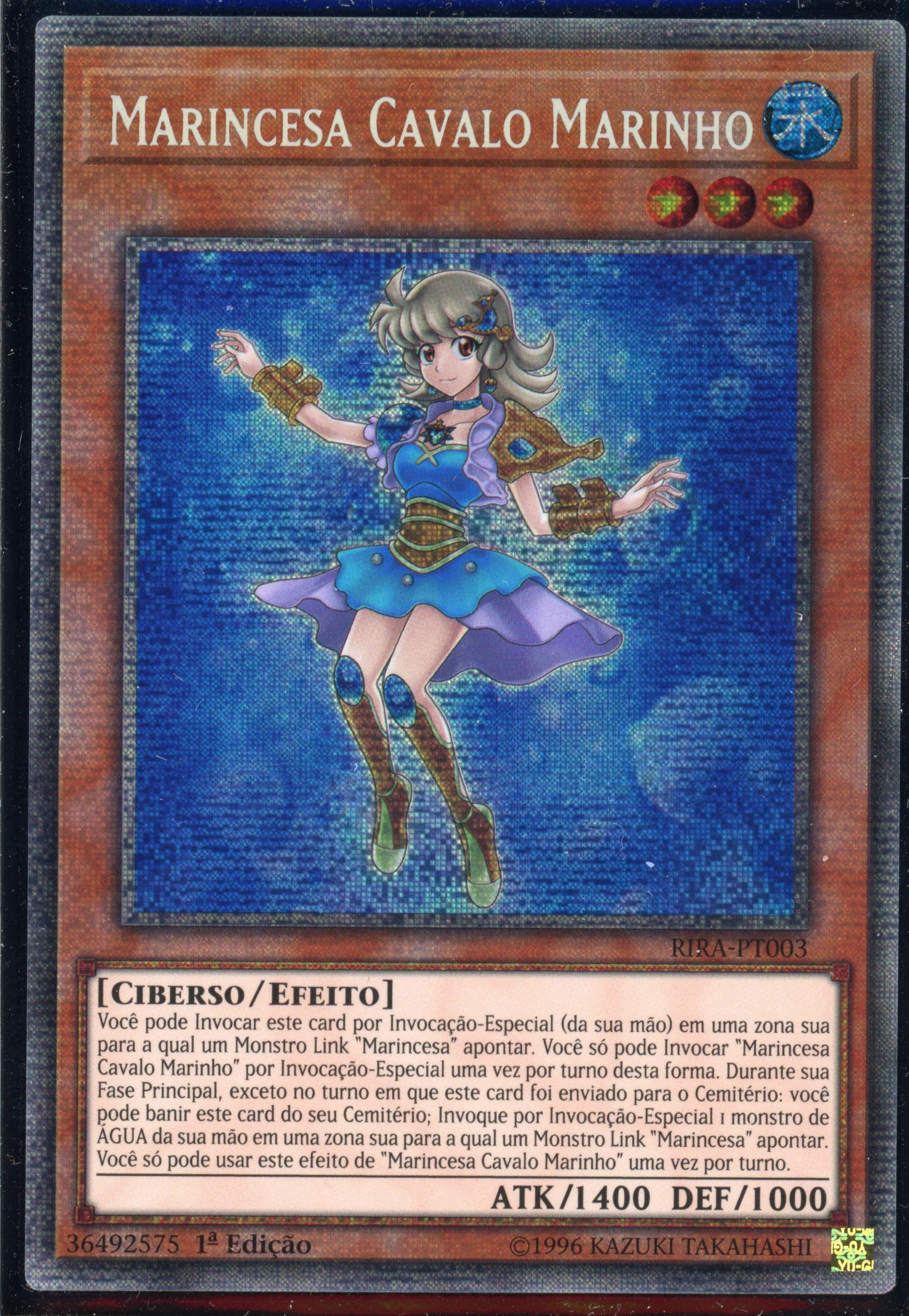 RIRA-PT003 - Marincess Sea Horse - Starlight Rare - Effect Monster - 1st Edition - Rising Rampage - Portuguese