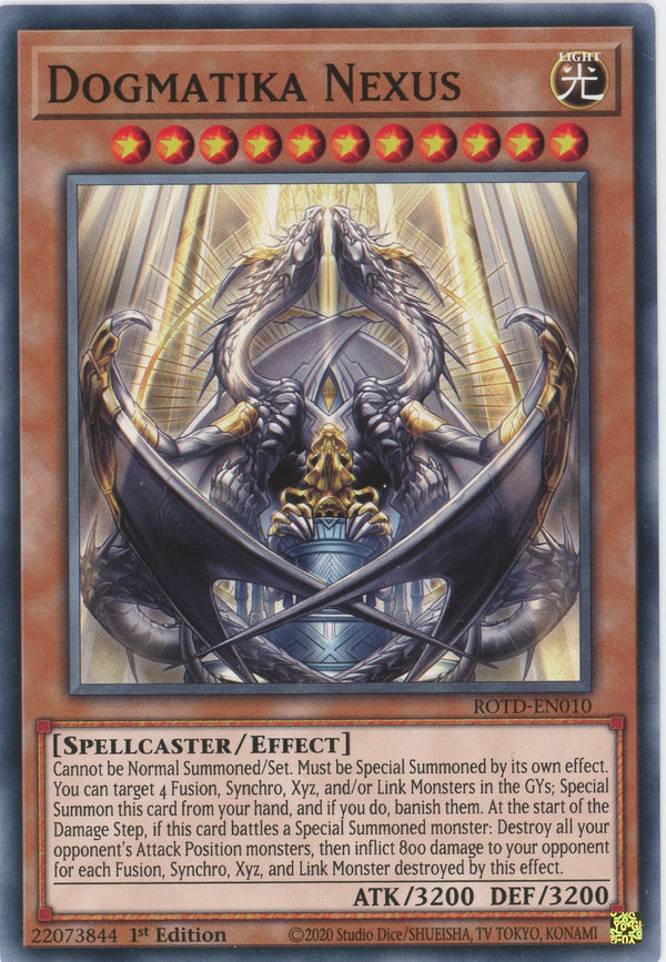 ROTD-EN010 - Dogmatika Nexus - Common - Effect Monster - Rise of the Duelist