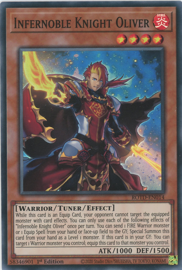 ROTD-EN014 - Infernoble Knight Oliver - Super Rare - Effect Tuner monster - Rise of the Duelist