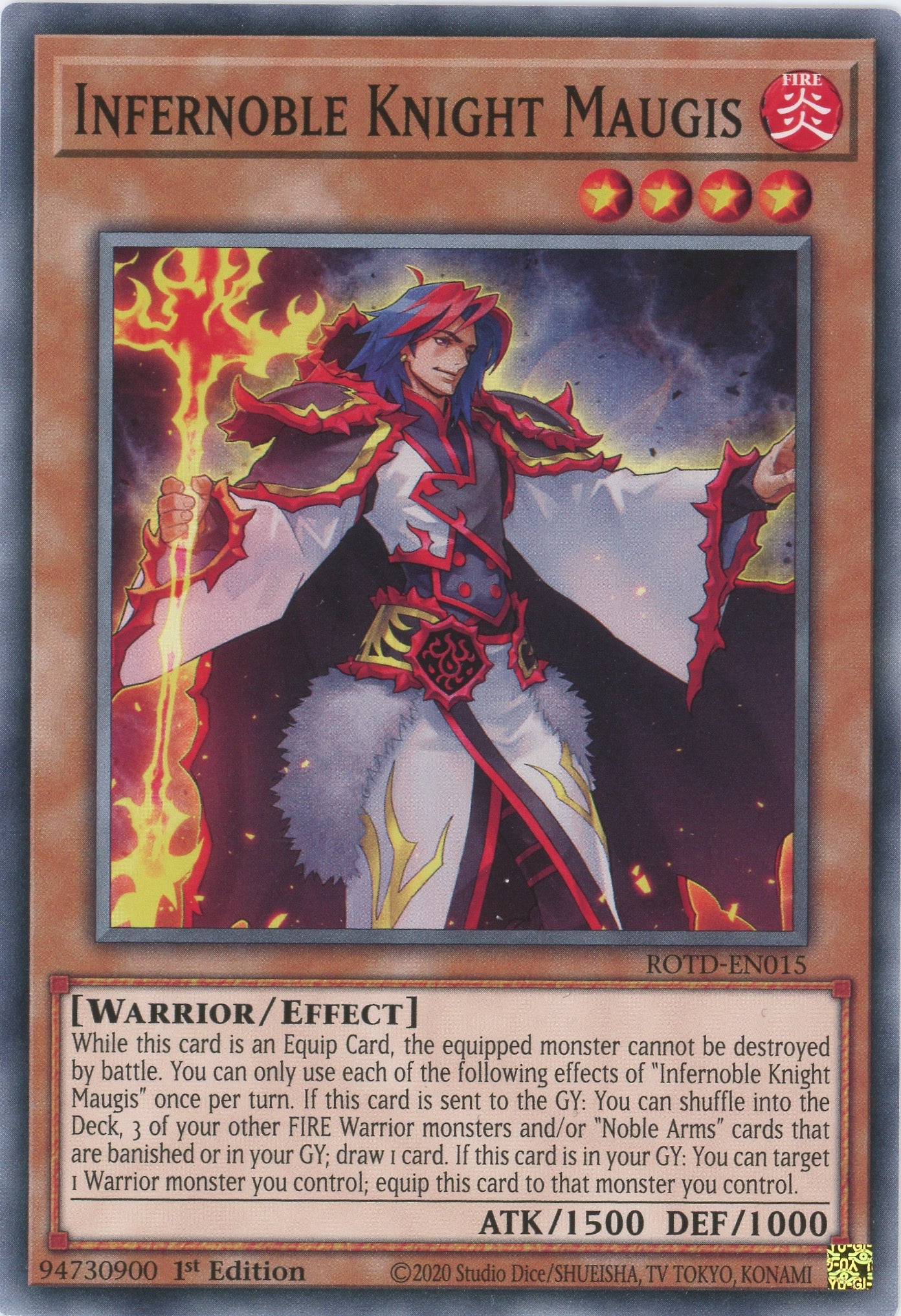 ROTD-EN015 - Infernoble Knight Maugis - Common - Effect Monster - Rise of the Duelist