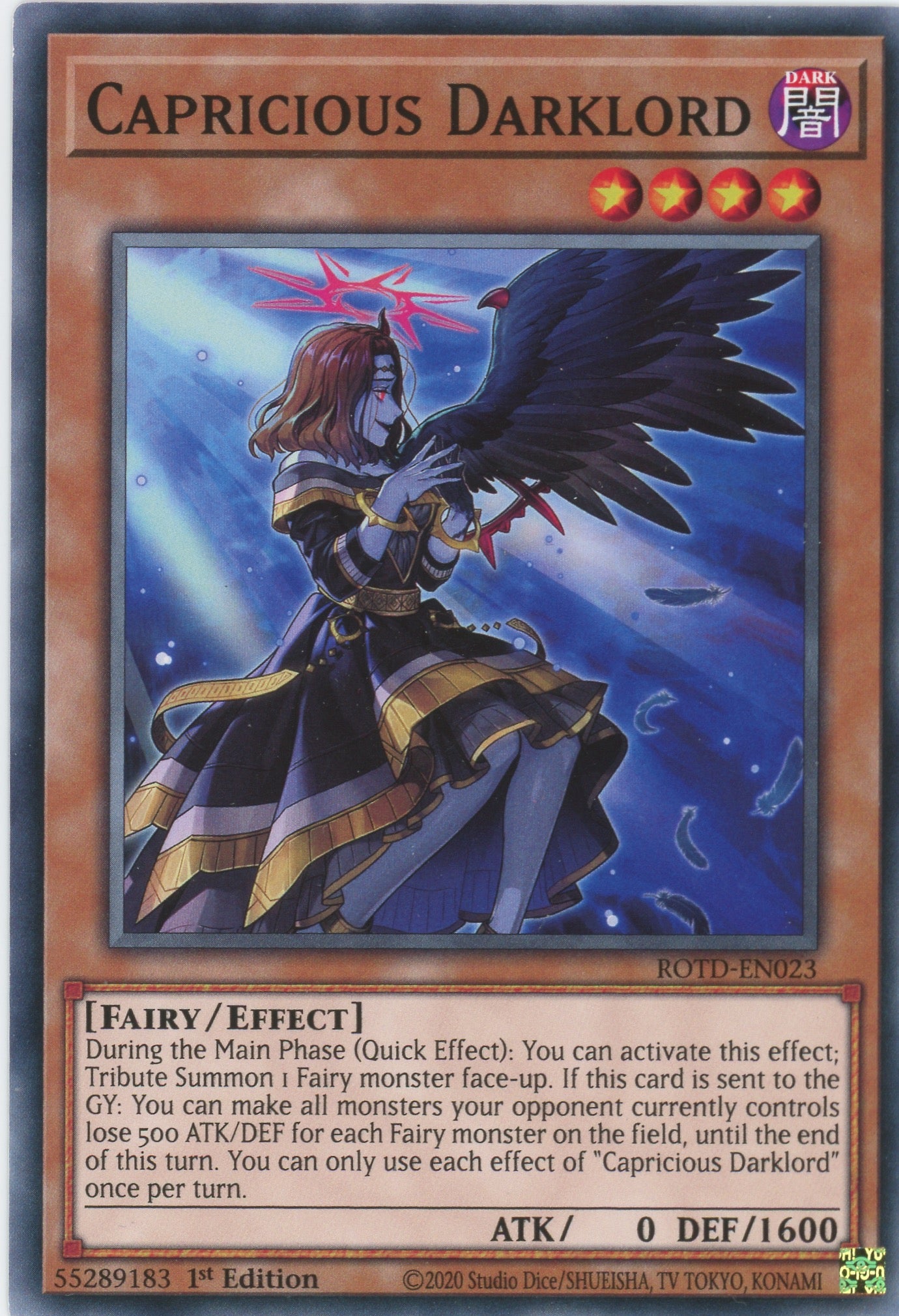 ROTD-EN023 - Capricious Darklord - Common - Effect Monster - Rise of the Duelist