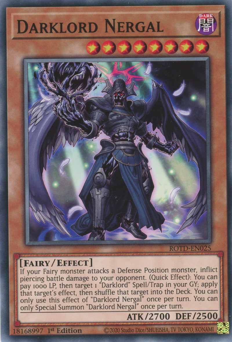 ROTD-EN025 - Darklord Nergal - Common - Effect Monster - Rise of the Duelist