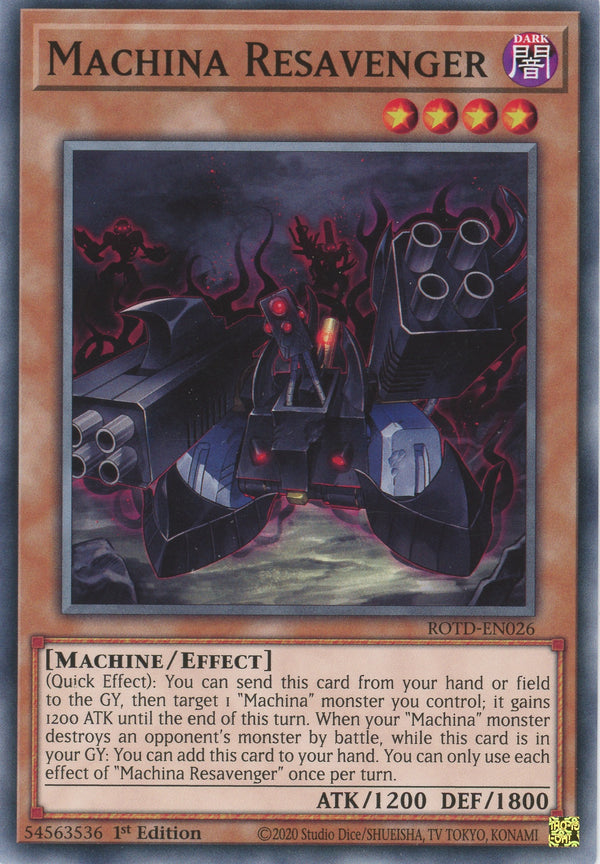 ROTD-EN026 - Machina Resavenger - Common - Effect Monster - Rise of the Duelist