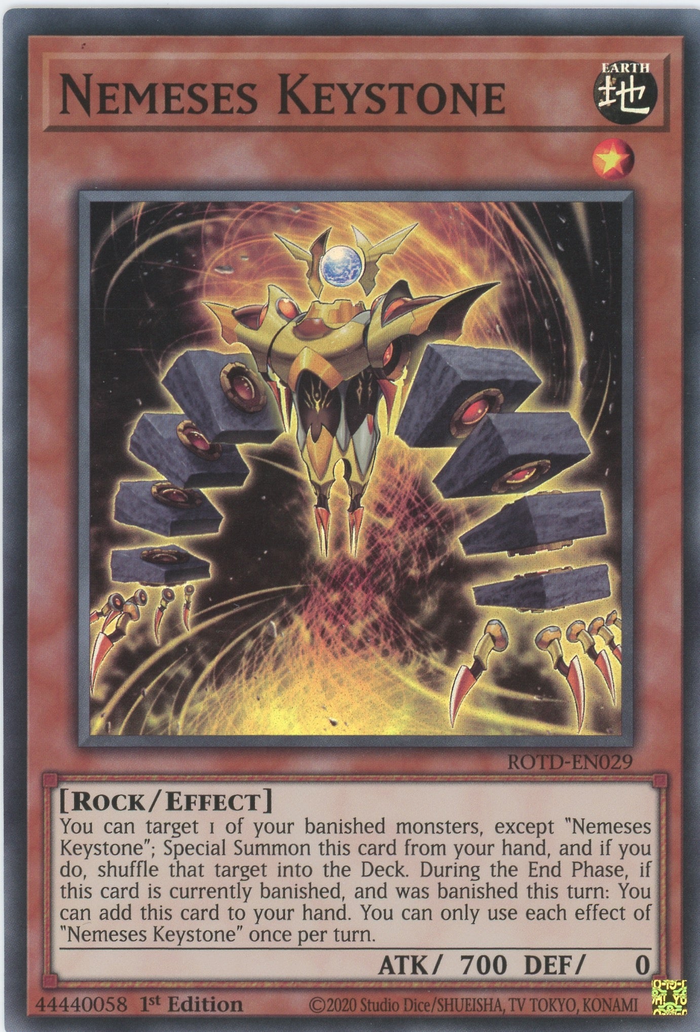 ROTD-EN029 - Nemeses Keystone - Super Rare - Effect Monster - Rise of the Duelist