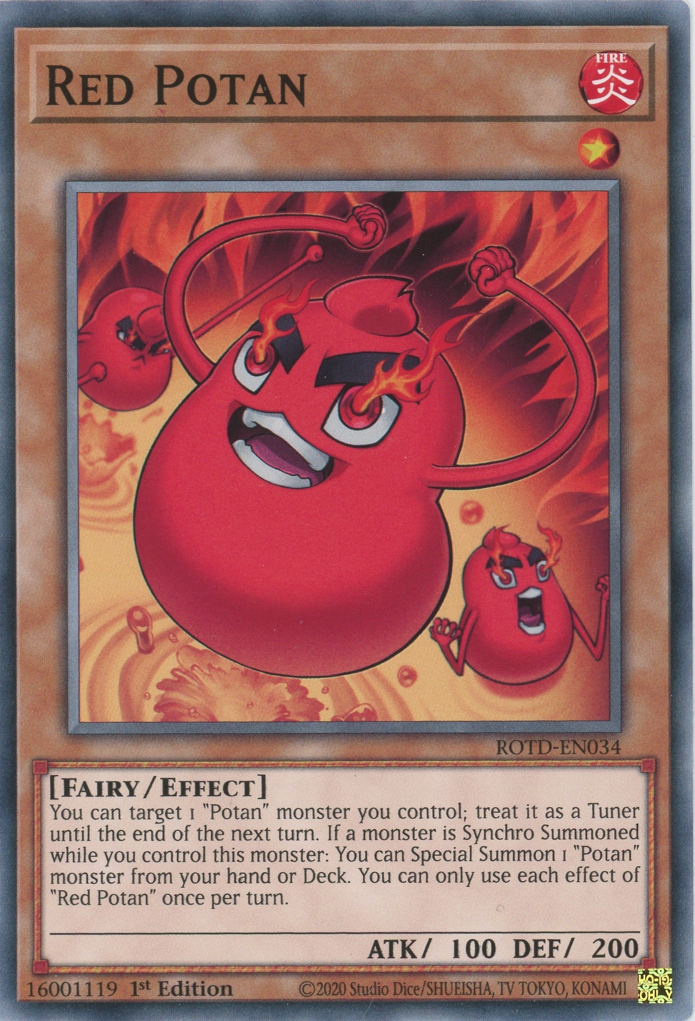 ROTD-EN034 - Red Potan - Common - Effect Monster - Rise of the Duelist