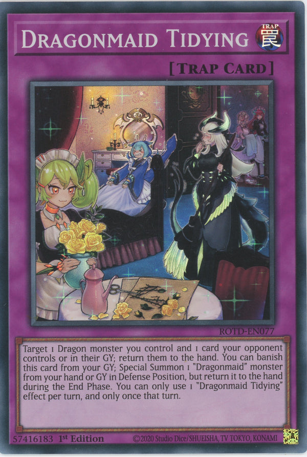 ROTD-EN077 - Dragonmaid Tidying - Super Rare - Normal Trap - Rise of the Duelist