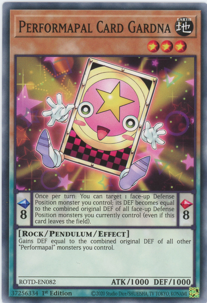 ROTD-EN082 - Performapal Card Gardna - Common - Effect Pendulum Monster - Rise of the Duelist