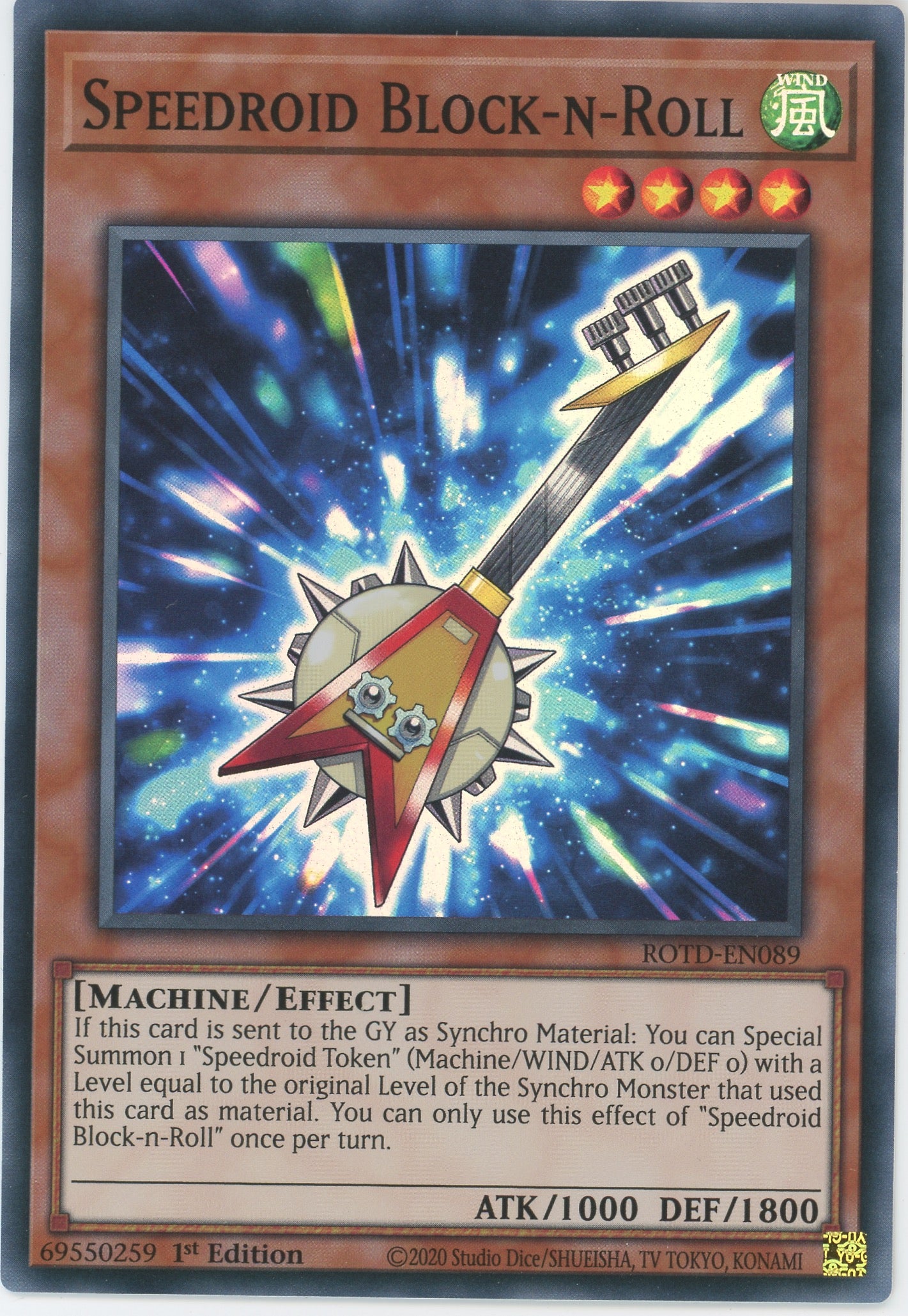 ROTD-EN089 - Speedroid Block-n-Roll - Super Rare - Effect Monster - Rise of the Duelist