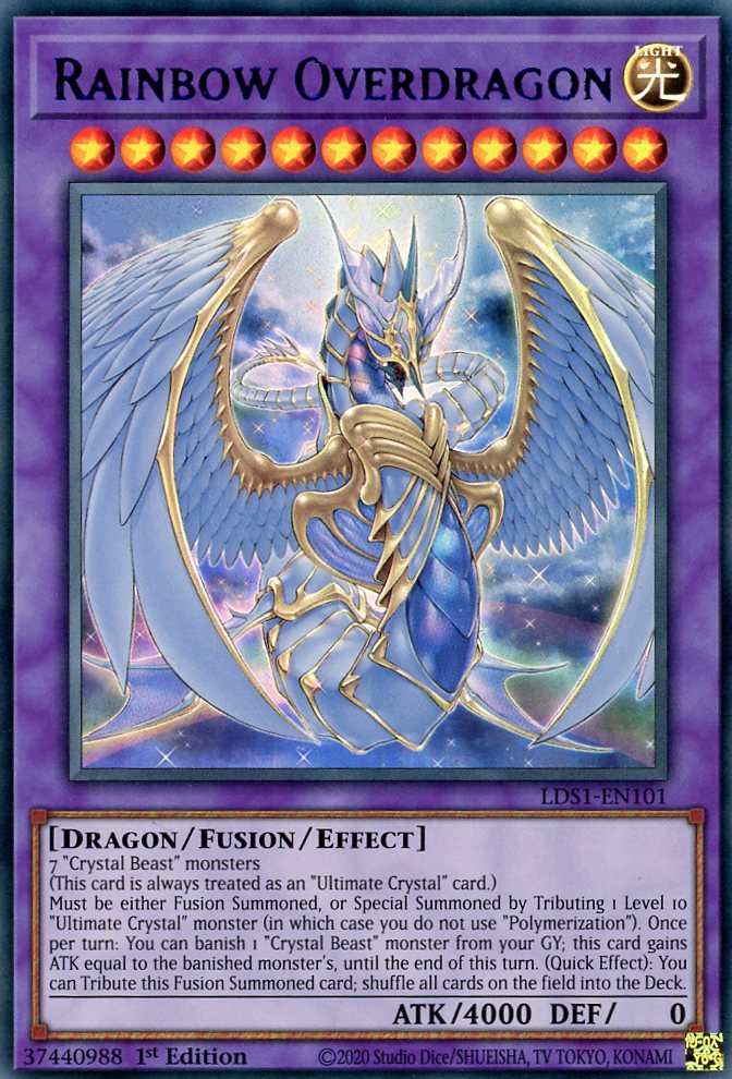 LDS1-EN101 - Rainbow Overdragon - Blue Ultra Rare - Effect Fusion Monster - Legendary Duelists Season 1