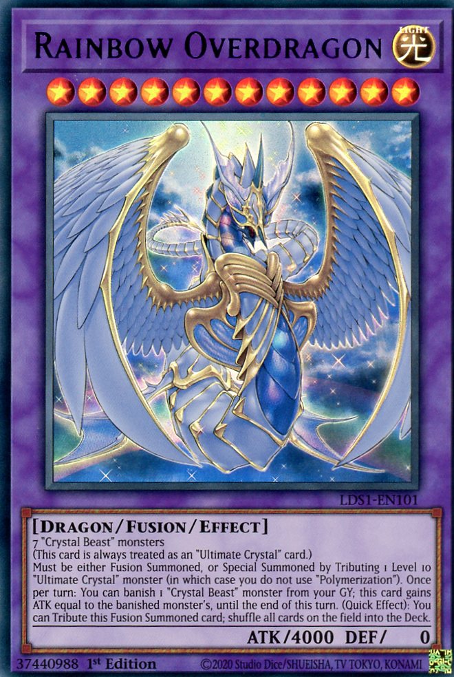 LDS1-EN101 - Rainbow Overdragon - Purple Ultra Rare - Effect Fusion Monster - Legendary Duelists Season 1