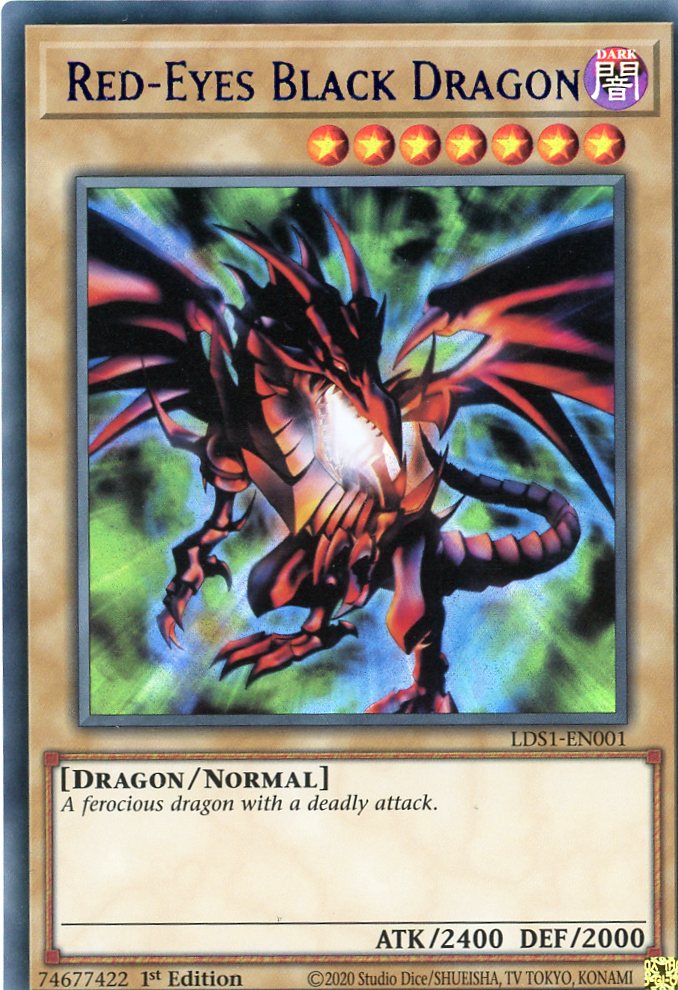 LDS1-EN001 - Red-Eyes Black Dragon - Blue Ultra Rare - Normal Monster - Legendary Duelists Season 1