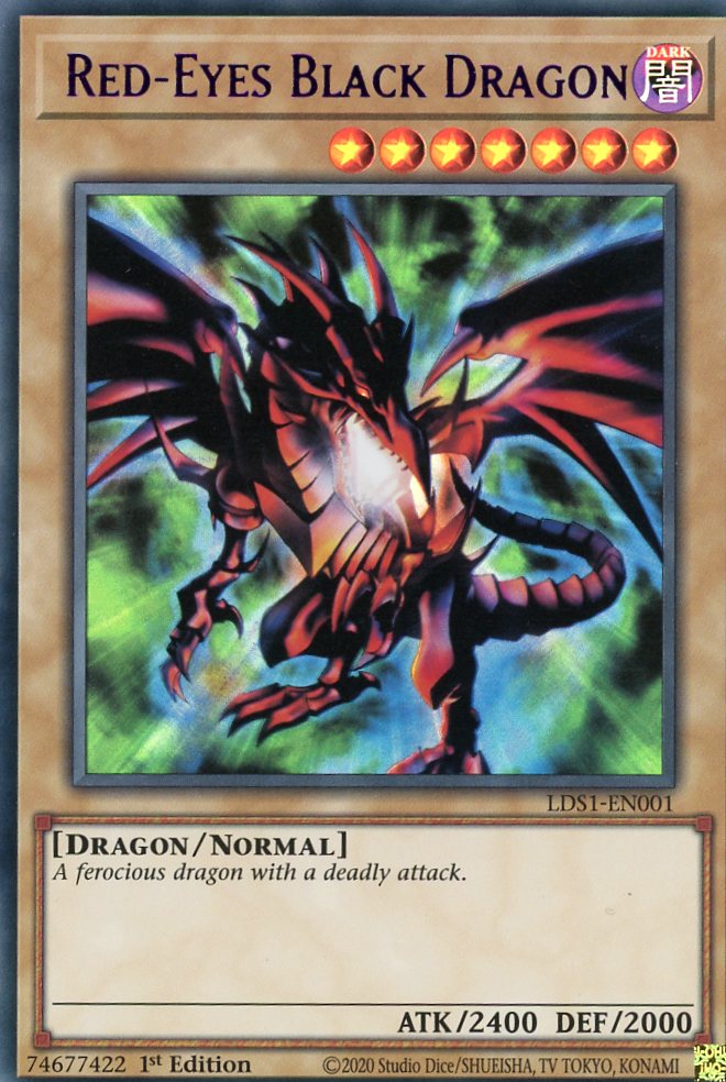 LDS1-EN001 - Red-Eyes Black Dragon - Purple Ultra Rare - Normal Monster - Legendary Duelists Season 1