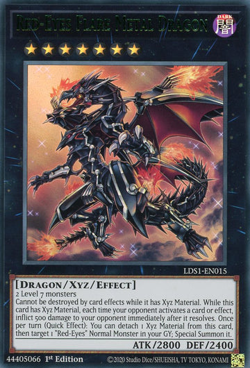 LDS1-EN015 - Red-Eyes Flare Metal Dragon (Green) - Ultra Rare - Legendary Duelists: Season 1