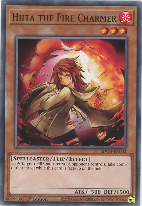 SDCH-EN003 - Hiita the Fire Charmer - Common - Flip monster - Structure Deck Spirit Charmers