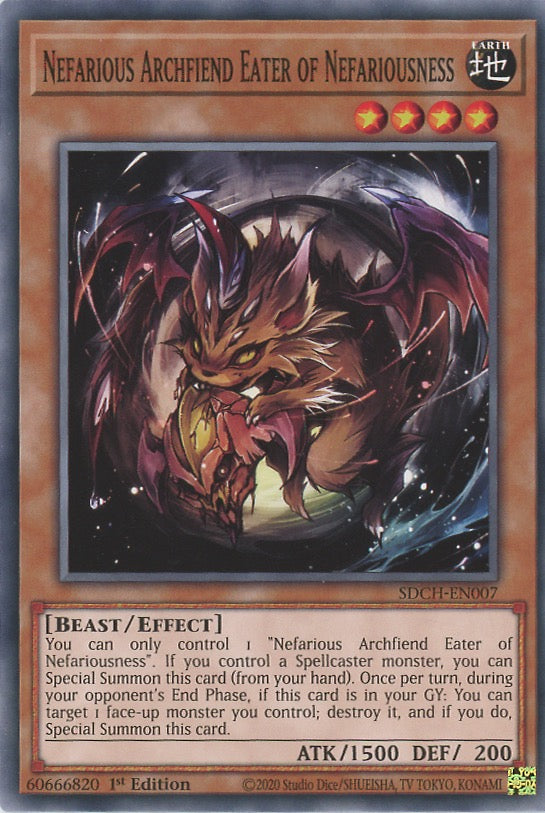 SDCH-EN007 - Nefarious Archfiend Eater of Nefariousness - Common - Effect Monster - Structure Deck Spirit Charmers