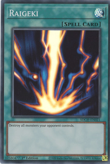 SDCH-EN021 - Raigeki - Super Rare - Structure Deck: Spirit Charmers