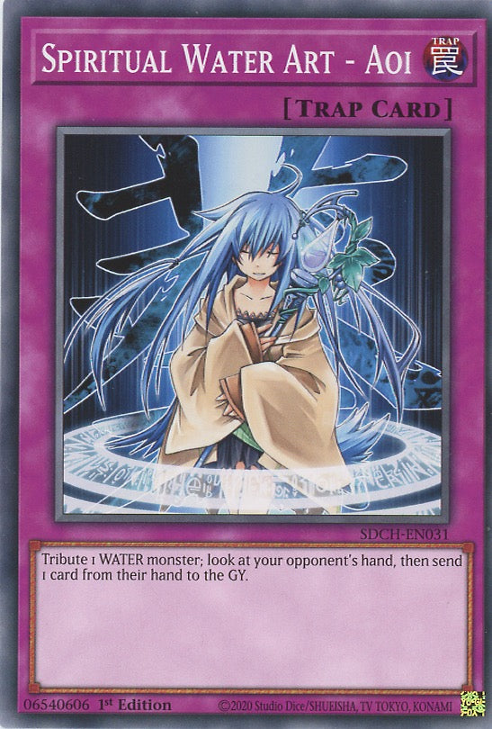 SDCH-EN031 - Spiritual Water Art - Aoi - Common - Normal Trap - Structure Deck Spirit Charmers