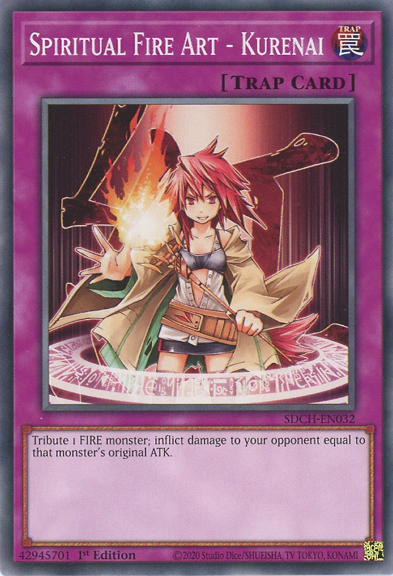 SDCH-EN032 - Spiritual Fire Art - Kurenai - Common - Normal Trap - Structure Deck Spirit Charmers