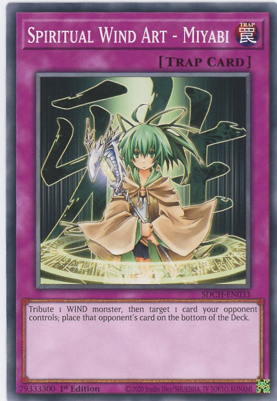 SDCH-EN033 - Spiritual Wind Art - Miyabi - Common - Normal Trap - Structure Deck Spirit Charmers