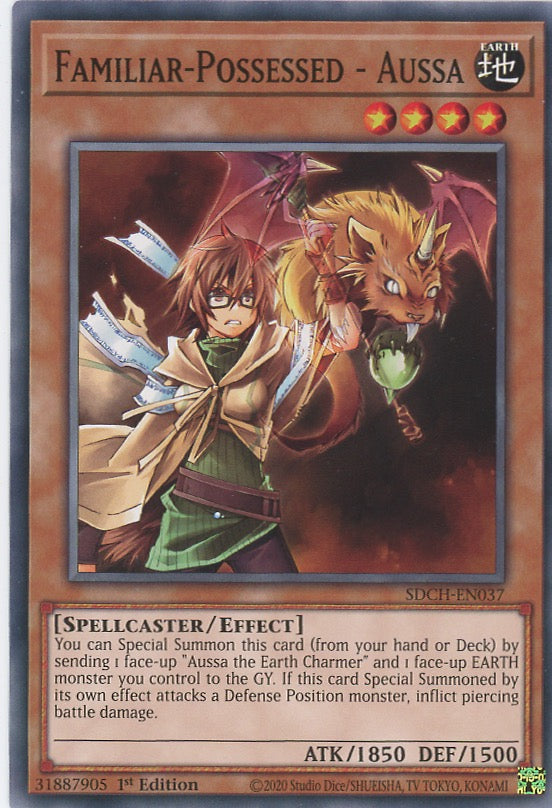 SDCH-EN037 - Familiar-Possessed - Aussa - Common - Effect Monster - Structure Deck Spirit Charmers