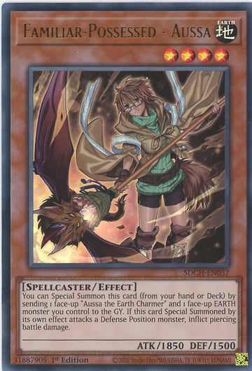 SDCH-EN037 - Familiar-Possessed - Aussa (Alternate Art) - Ultra Rare - Structure Deck: Spirit Charmers