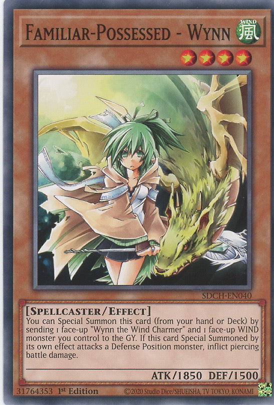 SDCH-EN040 - Familiar-Possessed - Wynn - Common - Effect Monster - Structure Deck Spirit Charmers