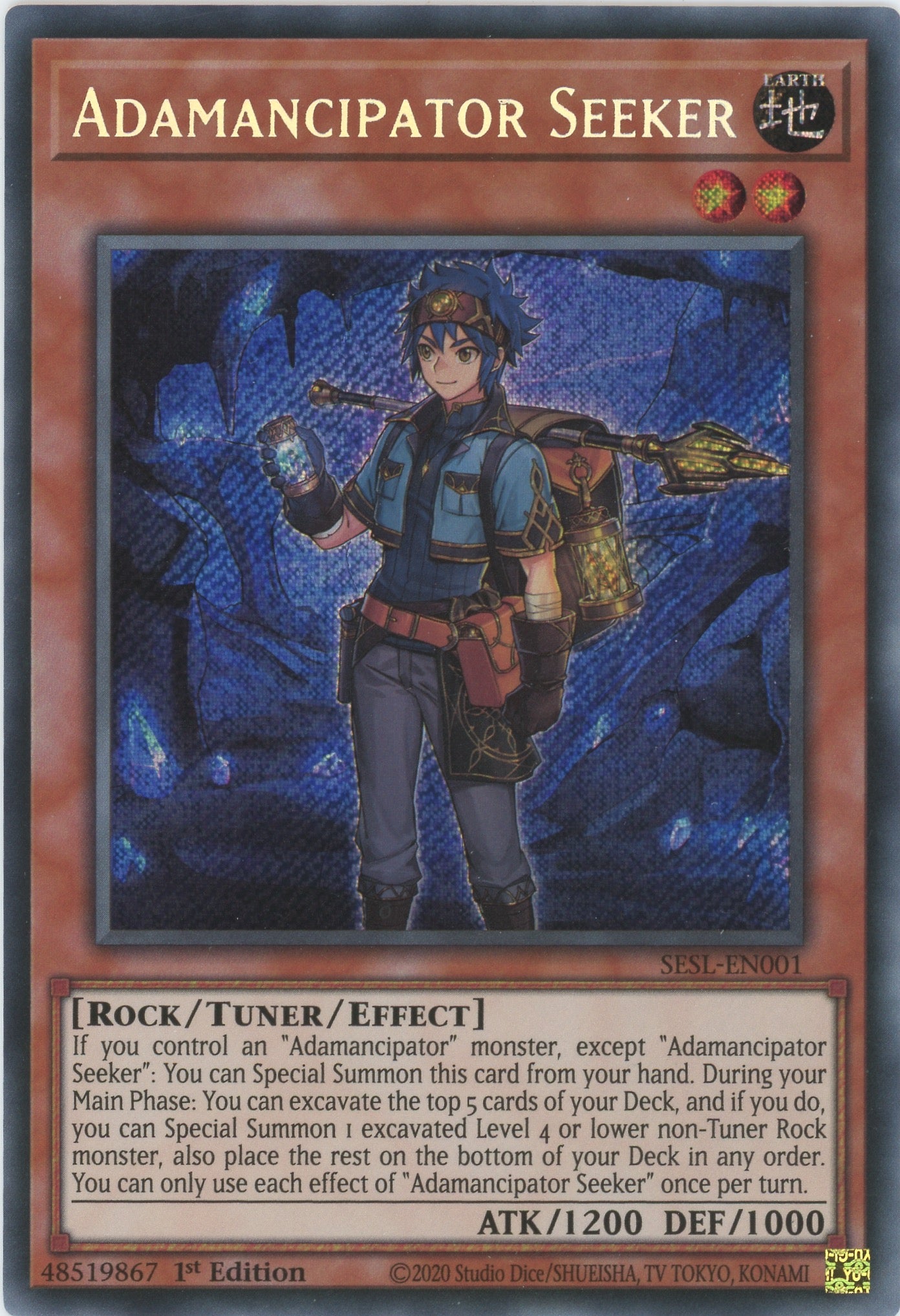 SESL-EN001 - Adamancipator Seeker - Secret Rare - Effect Tuner monster - Secret Slayers