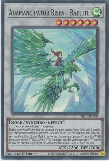 SESL-EN008 - Adamancipator Risen - Raptite - Super Rare - Secret Slayers