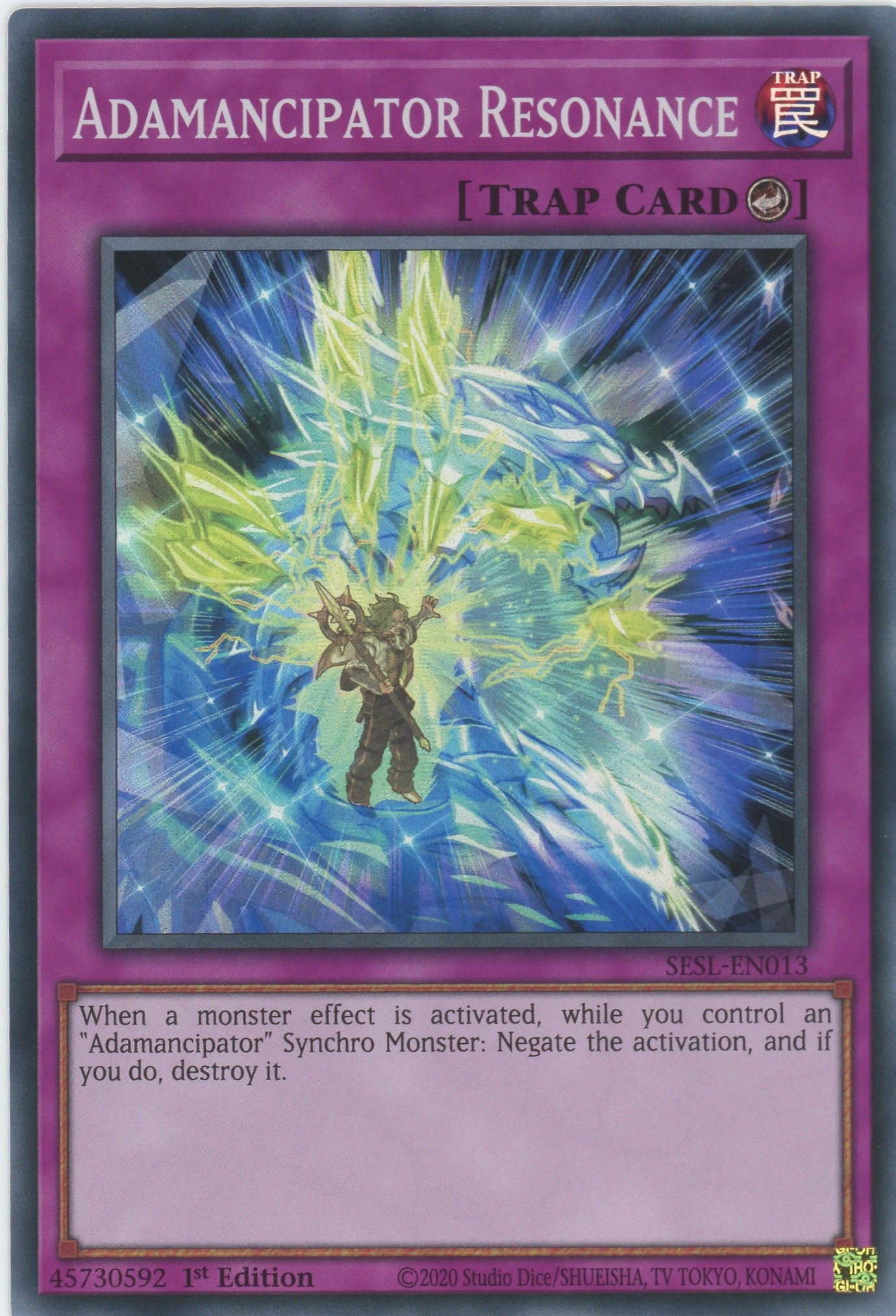 SESL-EN013 - Adamancipator Resonance - Super Rare - Counter Trap - Secret Slayers