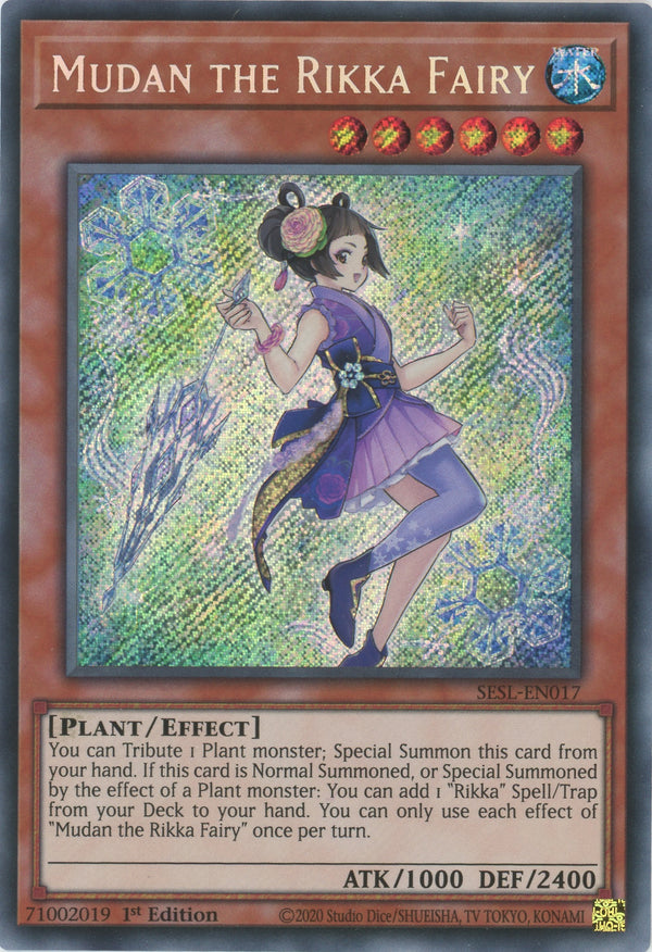 SESL-EN017 - Mudan the Rikka Fairy - Secret Rare - Effect Monster - Secret Slayers
