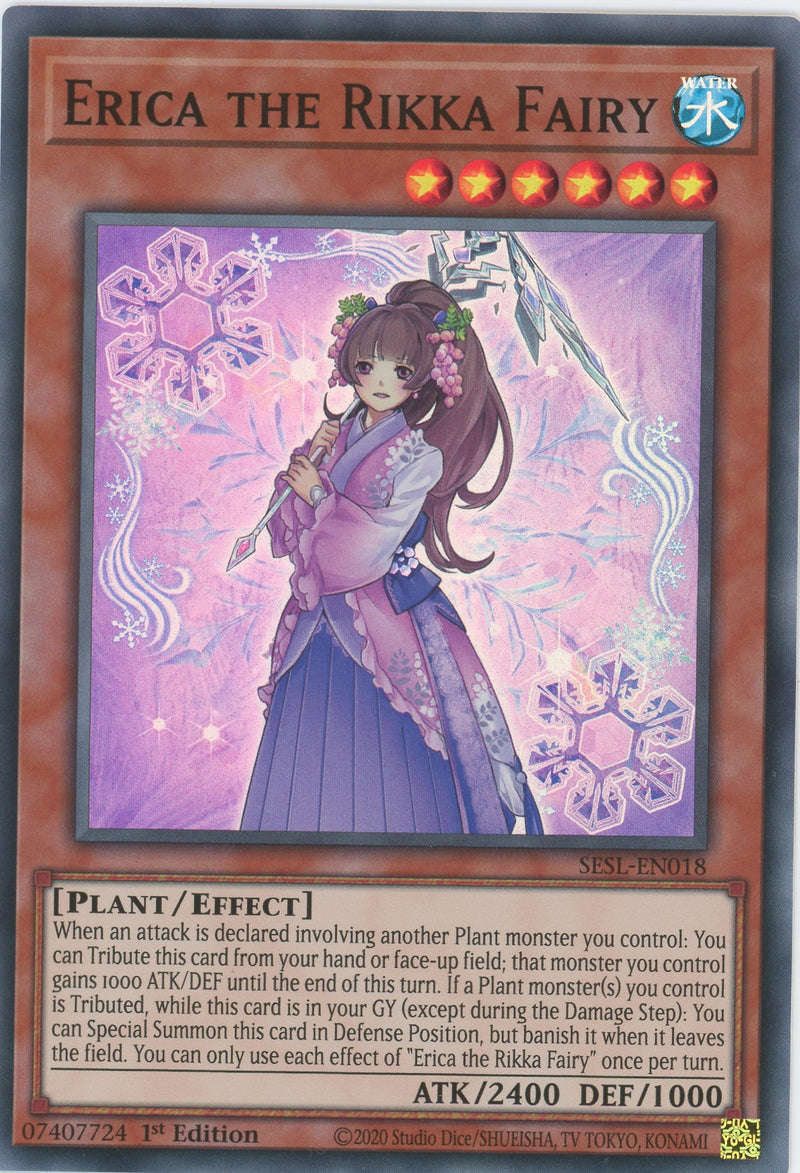 SESL-EN018 - Erica the Rikka Fairy - Super Rare - Effect Monster - Secret Slayers