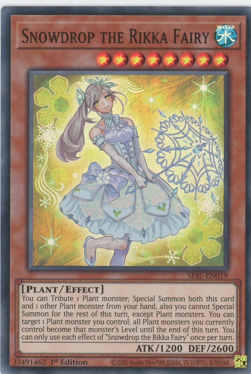 SESL-EN019 - Snowdrop the Rikka Fairy - Super Rare - Effect Monster - Secret Slayers