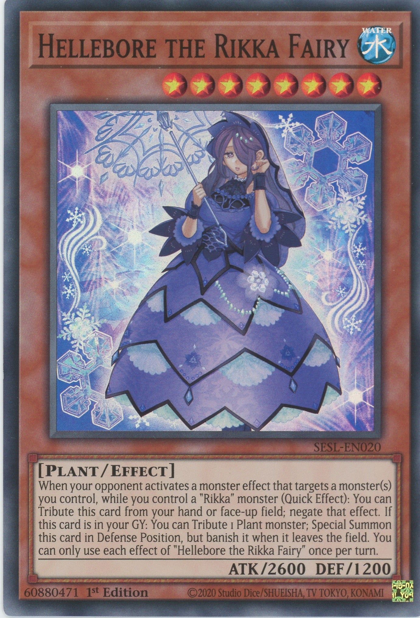 SESL-EN020 - Hellebore the Rikka Fairy - Super Rare - Effect Monster - Secret Slayers