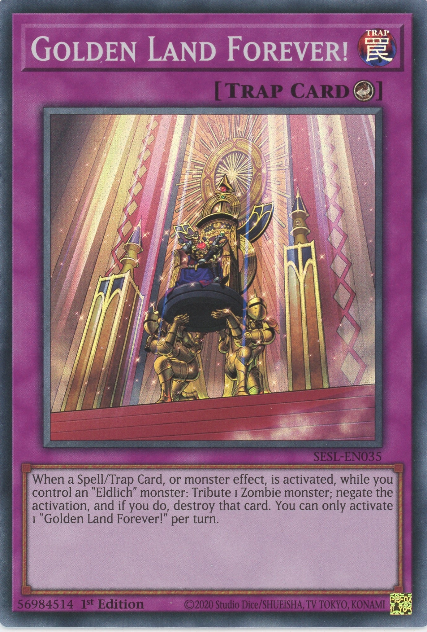 SESL-EN035 - Golden Land Forever! - Super Rare - Counter Trap - Secret Slayers