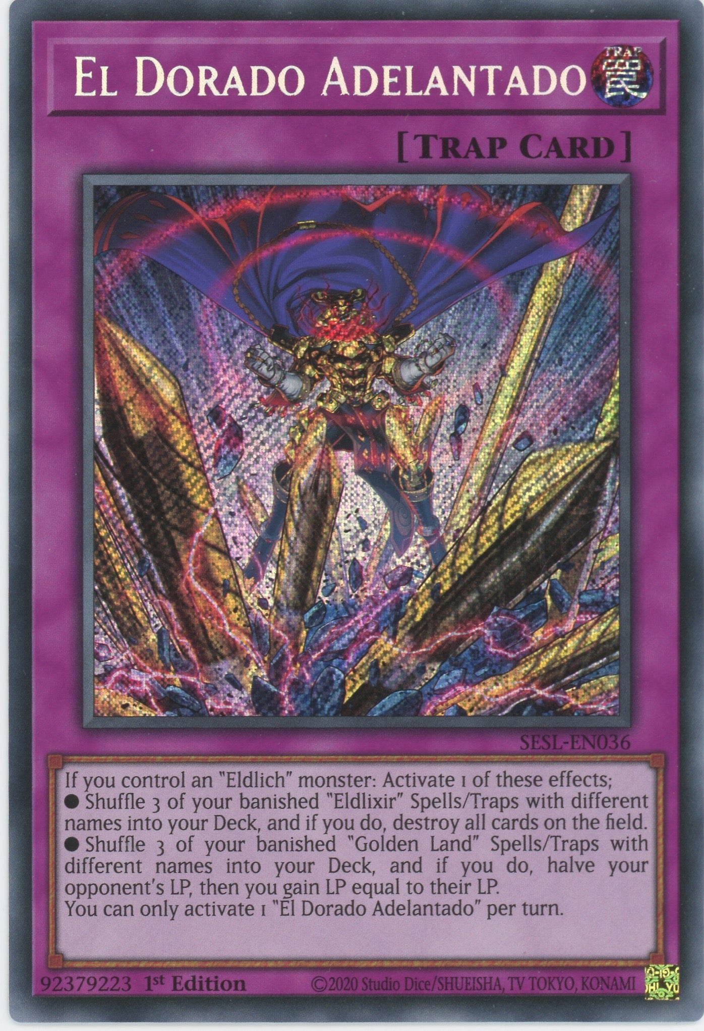 SESL-EN036 - El Dorado Adelantado - Secret Rare - Normal Trap - Secret Slayers