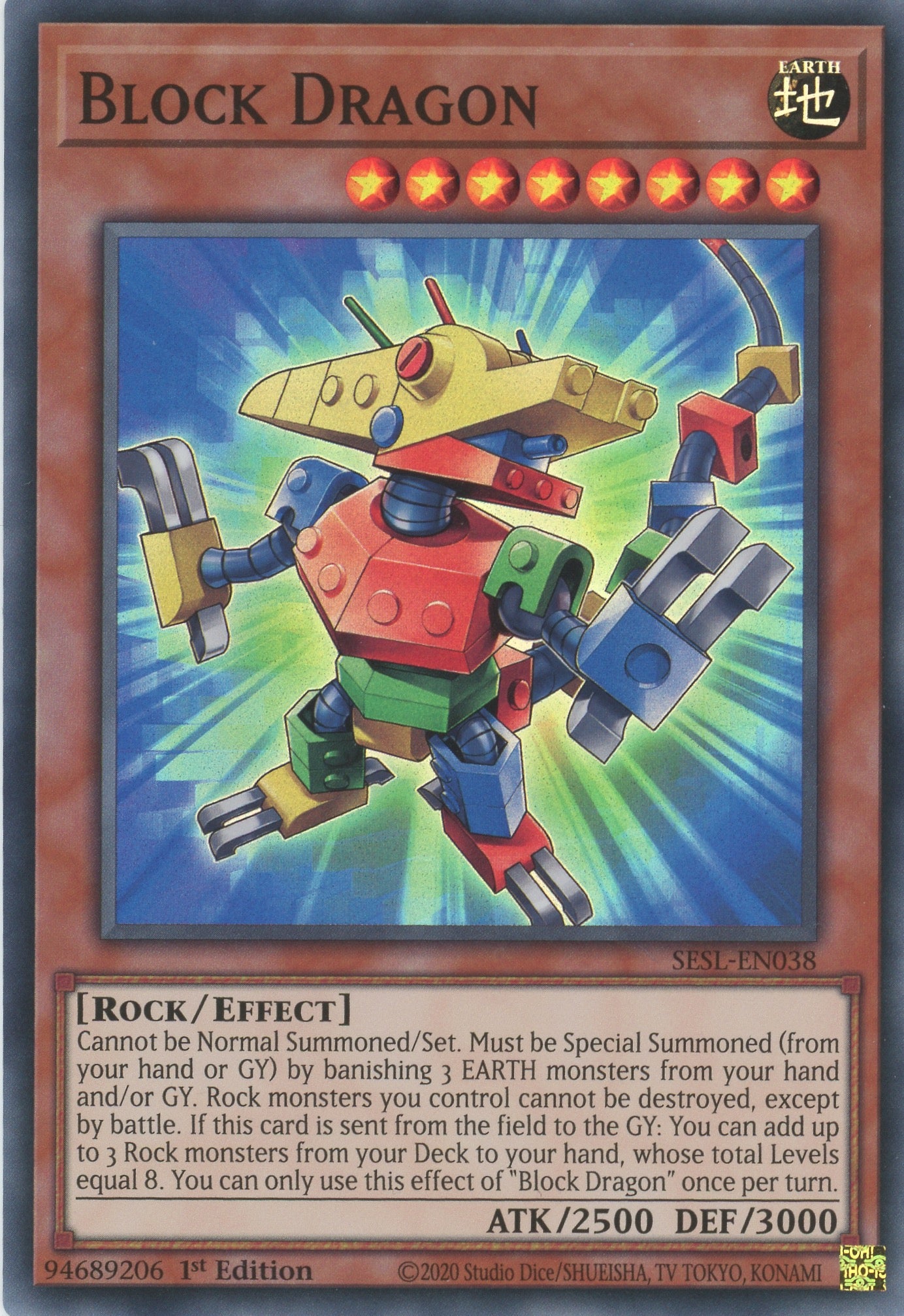 SESL-EN038 - Block Dragon - Super Rare - Effect Monster - Secret Slayers