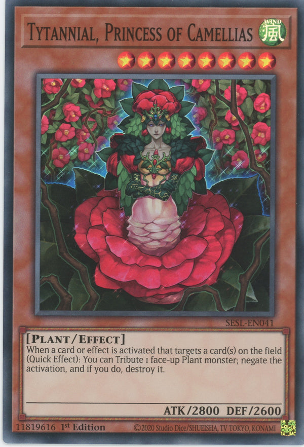 SESL-EN041 - Tytannial, Princess of Camellias - Super Rare - Effect Monster - Secret Slayers