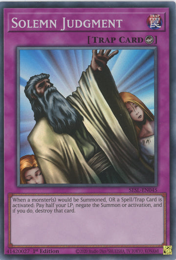 SESL-EN045 - Solemn Judgment - Super Rare - Secret Slayers