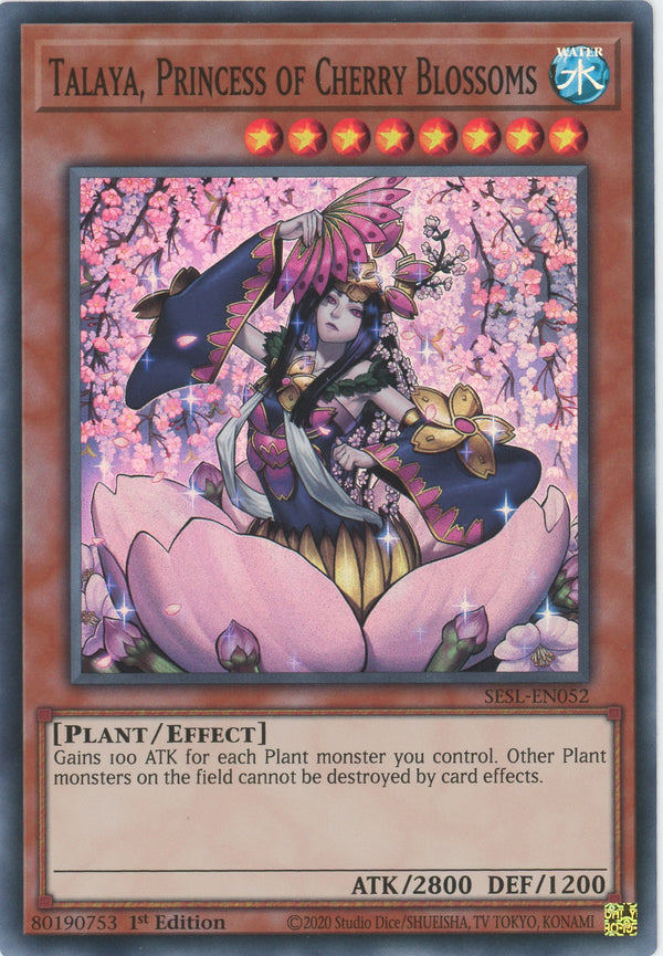 SESL-EN052 - Talaya, Princess of Cherry Blossoms - Super Rare - Effect Monster - Secret Slayers