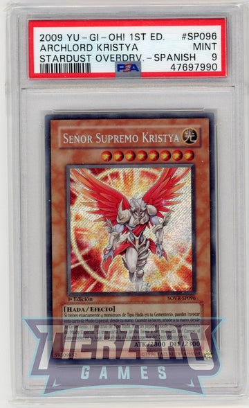 SOVR-SP096 - Archlord Kristya - Secret Rare - Stardust Overdrive - 1st Edition - PSA 9