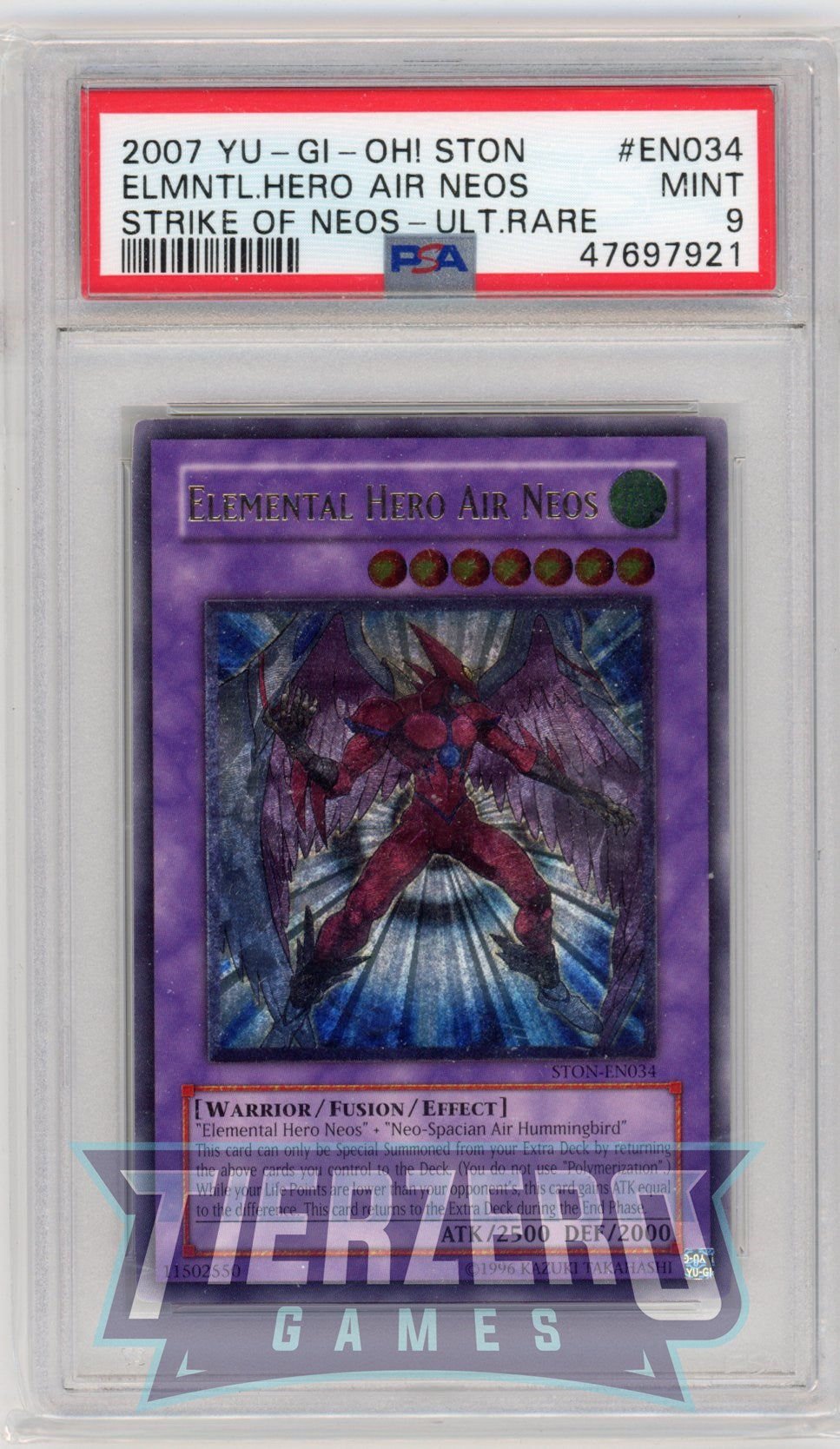 STON-EN034 - Elemental Hero Air Neos - Ultimate Rare - PSA 9