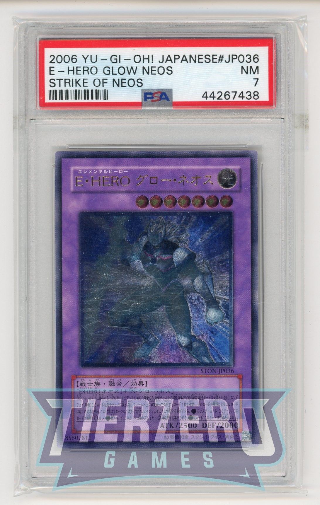 STON-JP036 - Elemental Hero Glow Neos - Ultimate Rare - PSA 7