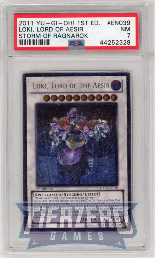 STOR-EN039 - Loki, Lord of the Aesir - Ultimate Rare - PSA 7 - 1st Edition