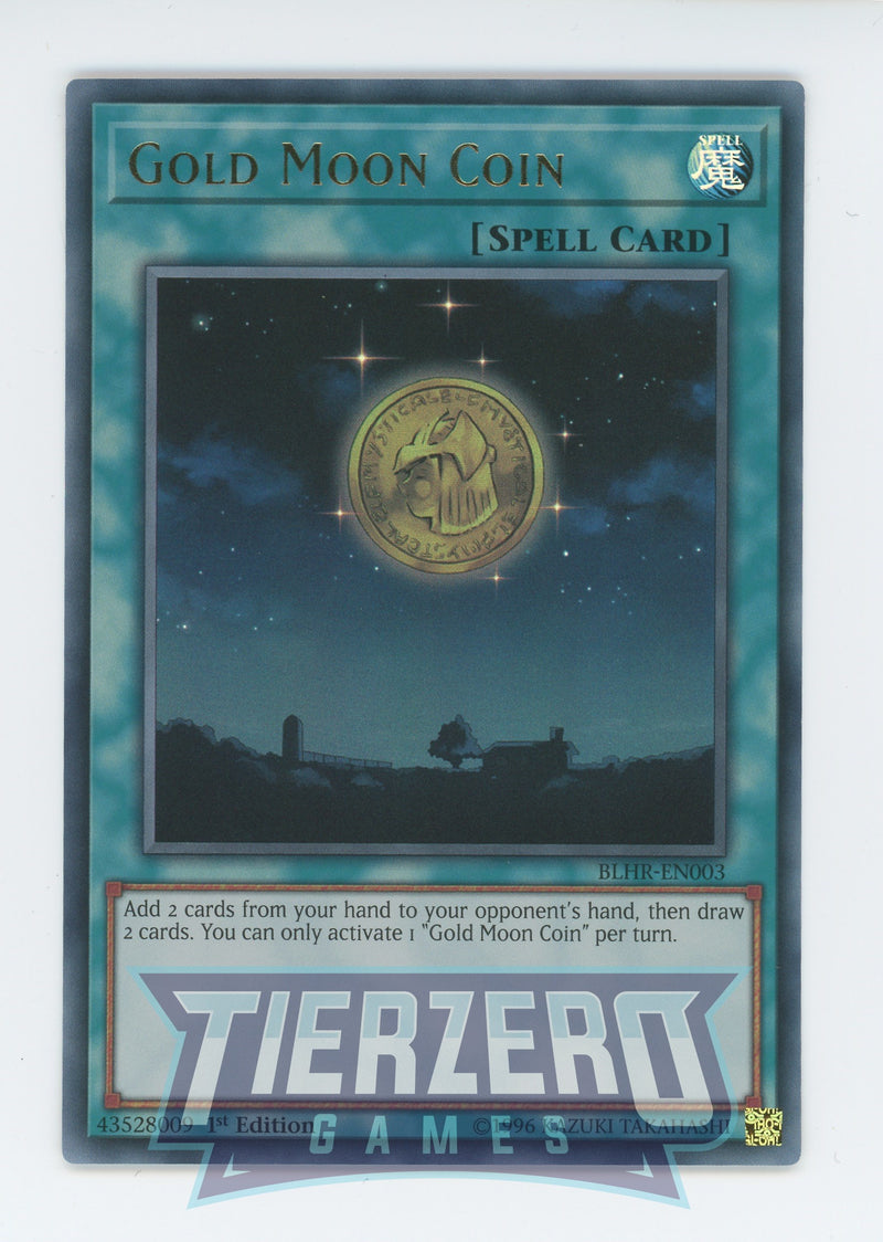 Yugioh BLHR-EN003 - Gold Moon Coin - Ultra Rare - Normal Spell - 1st Edition - Battles of Legend Heros Revenge