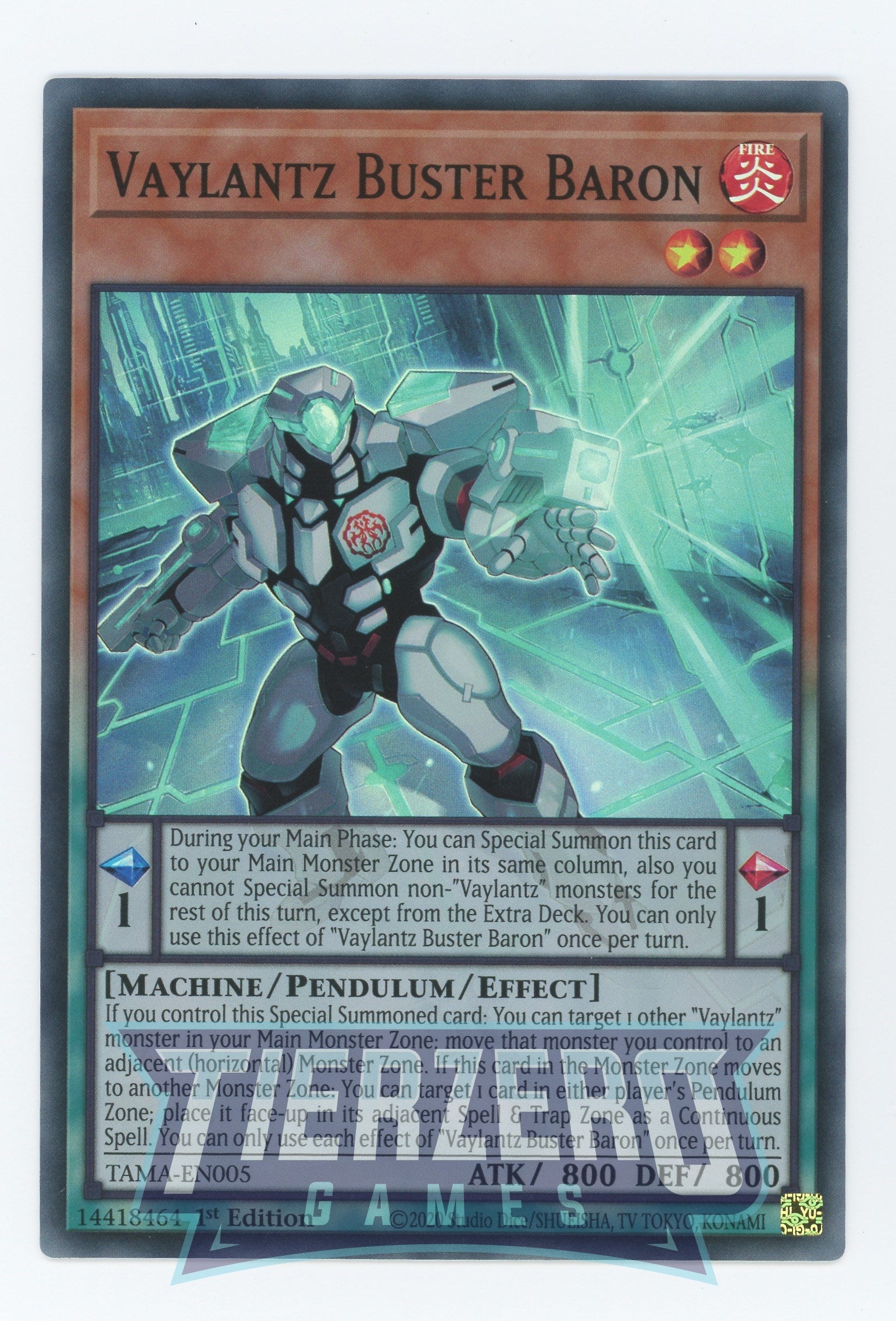 TAMA-EN005 - Vaylantz Buster Baron - Super Rare - Effect Pendulum Monster - Tactical Masters