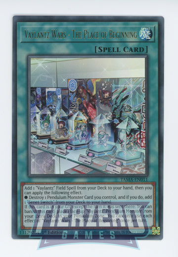 TAMA-EN011 - Vaylantz Wars - The Place of Beginning - Ultra Rare - Tactical Masters